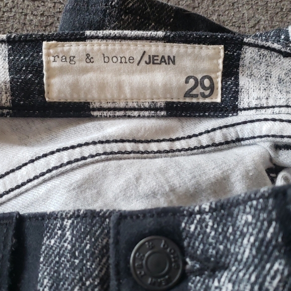 Rag & Bone Buffalo Check Skinny Jeans - Picture 9 of 10